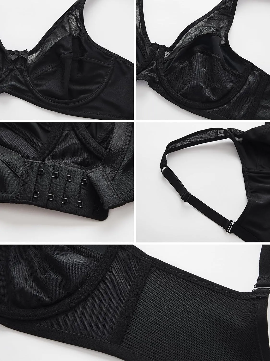AILIVIN Underwire Minimizer Bras for Women Cross Back Full Coverage Plus Size Non Padded Bra,Lifting Bra for Heavy Breast