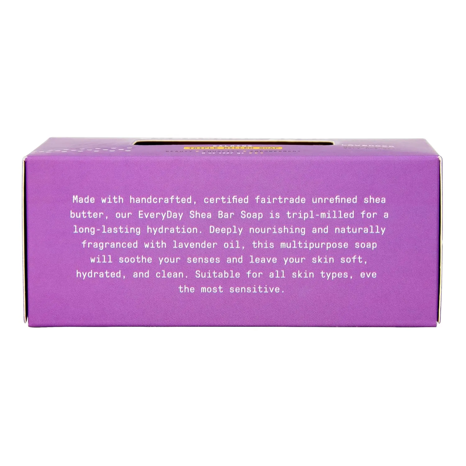Alaffia EveryDay Shea Soap Bar - Body Soap, Natural Coconut Oil, Shea Butter & Aromatic Plant Extracts, Ergonomic Bar Soap, Lavender Scent, 8 Oz Ea (Pack of 4)
