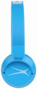 Altec Lansing Kid Safe 2-in-1 Bluetooth and Wired Headphones, Noise Cancelling, Volume Control, Wireless, Foldable Design (Blue)