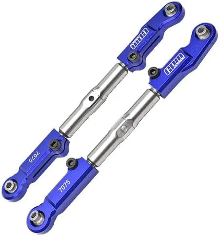 Aluminum 7075-T6   Stainless Steel Front Camber Links for Traxxas 1/8 4WD Sledge Monster Truck 95076-4 Upgrades - Blue