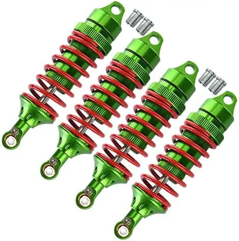 Aluminum Front Or Rear Adjustable Spring Dampers (85mm) with Aluminum Ball Ends For Traxxas 1:10 Revo/Revo 3.3 / E-Revo Brushless/E-Revo VXL 2.0-2Pr Set Green
