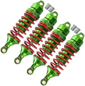 Aluminum Front Or Rear Adjustable Spring Dampers (85mm) with Aluminum Ball Ends For Traxxas 1:10 Revo/Revo 3.3 / E-Revo Brushless/E-Revo VXL 2.0-2Pr Set Green