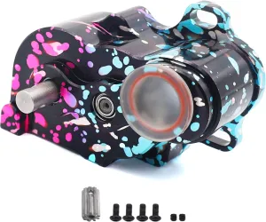 Aluminum LCG Center Transmission Gearbox with Steel Gear Upgrades Part for for 1/10 RC Car SCX10 TRX4 RC4WD Capra Axle DIY Chassis(Colorful)