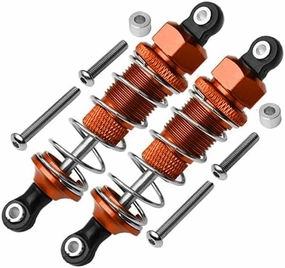 Aluminum Front Adjustable Plastic Ball Top 70mm Dampers For Tamiya RC 1/10 DT-03-1Pr Set Orange
