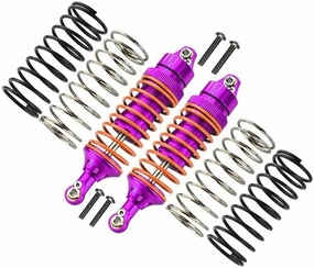 Aluminum Front Adjustable Spring Damper with Aluminum Ball Top & Ball Ends for Traxxas 1:10 Slash 4X4 / Stampede 4X4 / NOS Deegan Rally/Bandit Upgrades - Purple
