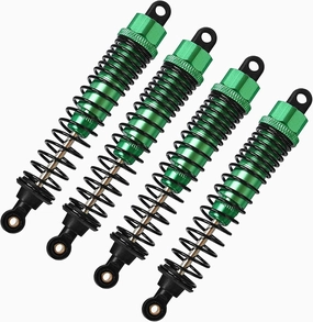 Aluminum RC Shock Absorber 100mm For 1/10 tamiya Hpi Hsp Axial Tamiya Buggy truck Car Oiled Type Adjustable upgraded part 4pcs/set（Green）