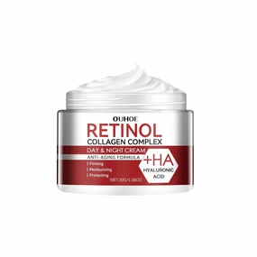 AMALIA Retinol Collagen Complex Day & Night Cream, Anti-Aging Formula with Hyaluronic Acid, 1.06 oz