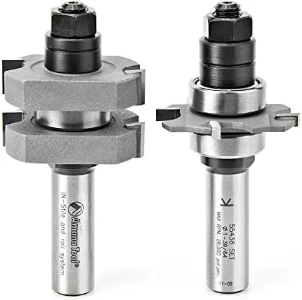 Amana Tool - 55438 Carbide Tipped Adjustable Mission Style Straight Instile & Rail Syste