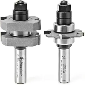 Amana Tool - 55438 Carbide Tipped Adjustable Mission Style Straight Instile & Rail Syste