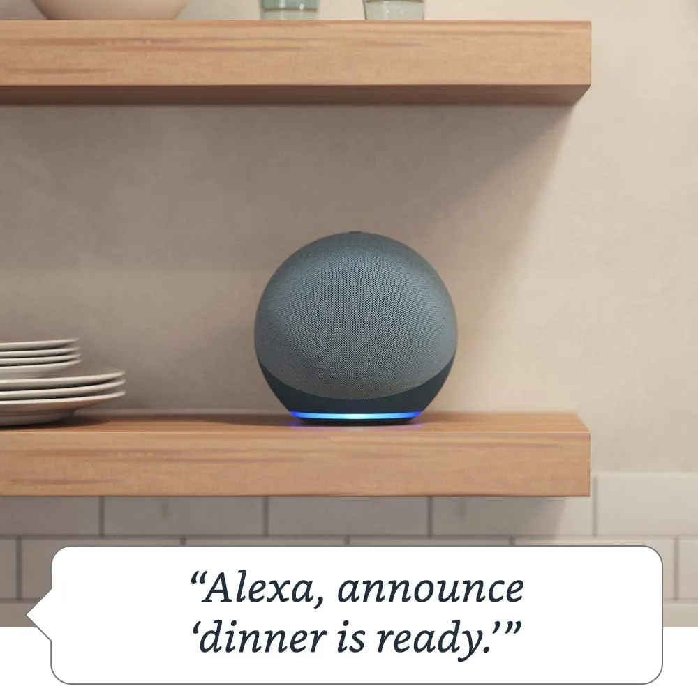 Amazon Echo (newest model), Alexa speaker with premium sound, Ideal for large bedrooms, living rooms and kitchens, Twilight Blue