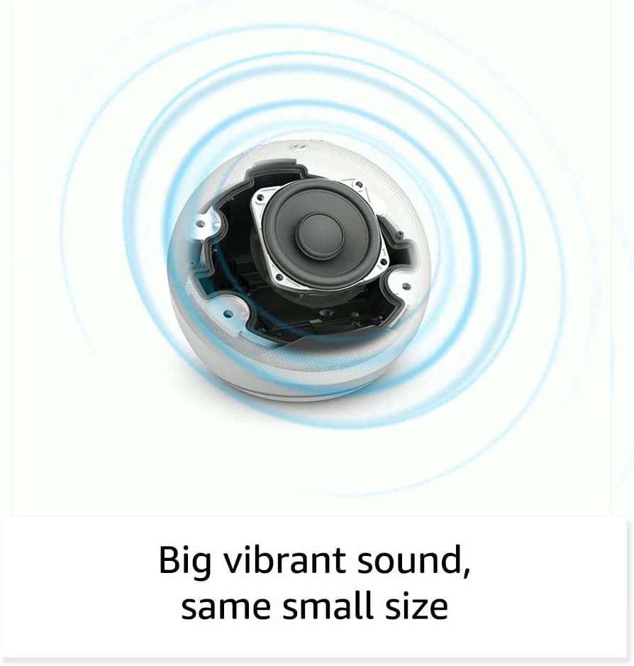 Amazon Echo Dot (newest model), Vibrant sounding Alexa speaker, Great for bedrooms, dining rooms and offices, Glacier White