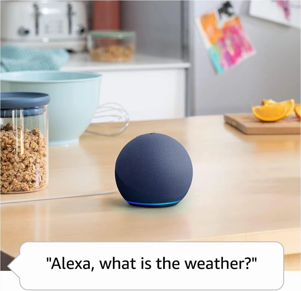 Amazon Echo Dot (newest model), Vibrant sounding Alexa speaker, Great for bedrooms, dining rooms and offices, Glacier White