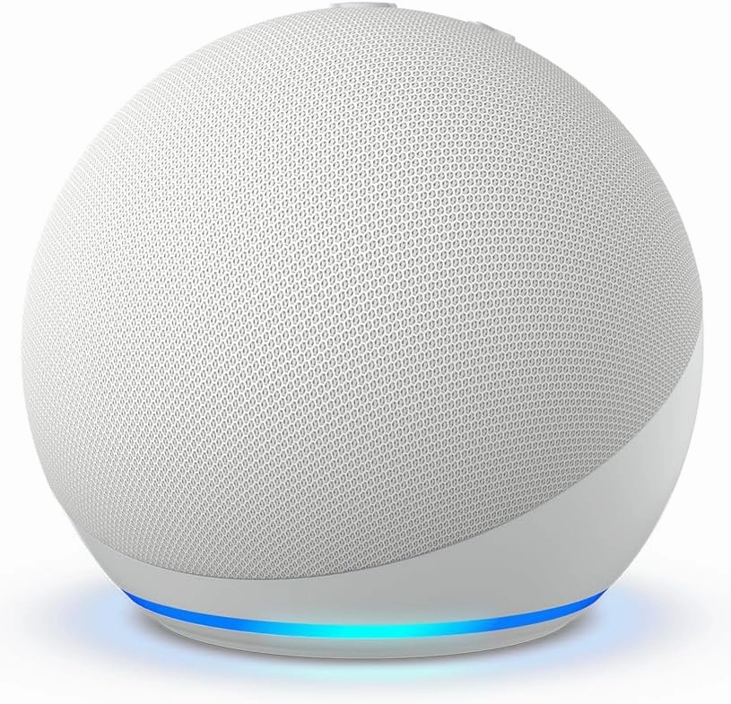 Amazon Echo Dot (newest model), Vibrant sounding Alexa speaker, Great for bedrooms, dining rooms and offices, Glacier White