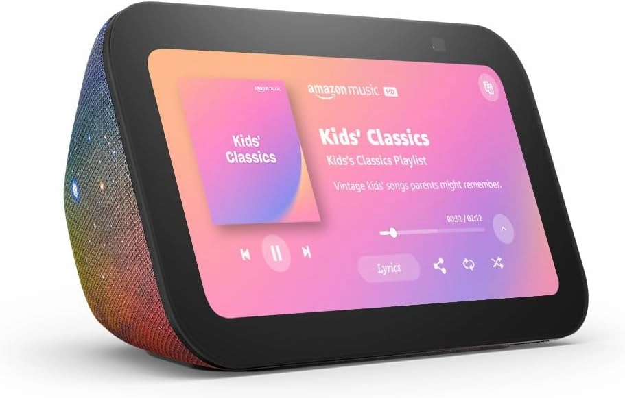 Amazon Echo Show 5 Kids (newest model), Designed for kids, with parental controls, Includes 1 year of Amazon Kids , Galaxy