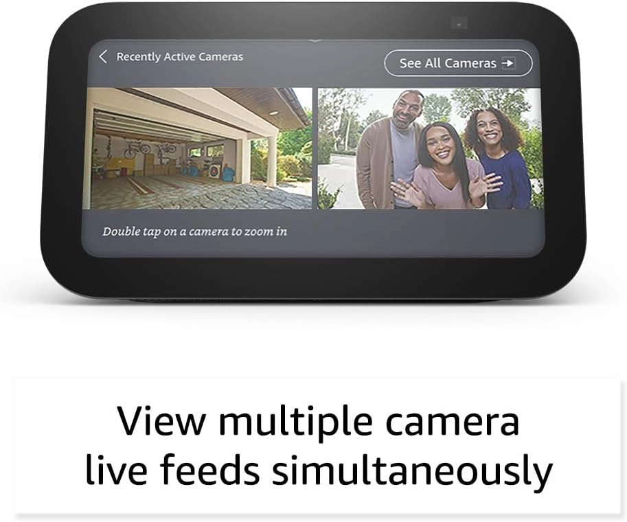 Amazon Echo Show 5 (newest model), Smart display with 2x the bass and clearer sound, Charcoal