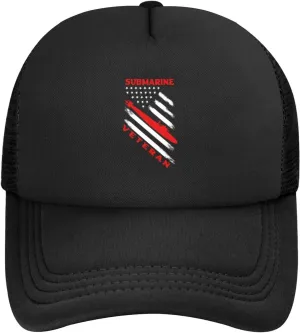 AME Flag Submarine Veteran Breathable Mesh Ball Cap Stylish Accessory Adults3 Black