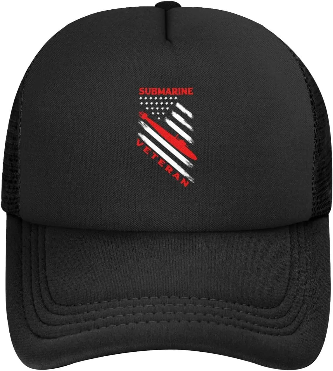 AME Flag Submarine Veteran Breathable Mesh Ball Cap Stylish Accessory Adults3 Black