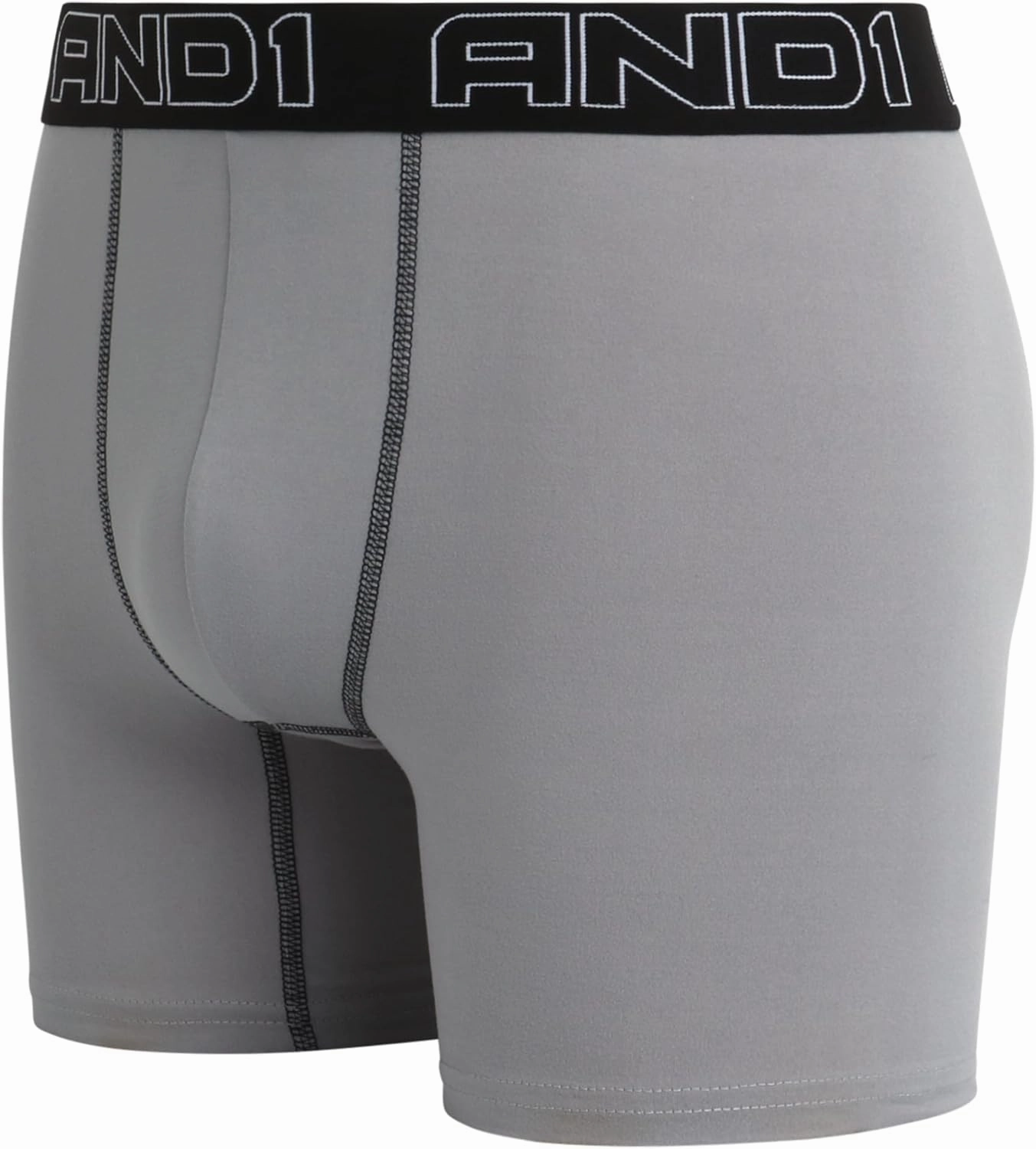 AND1 Men's Underwear Boxer Briefs - 12 Pack Sport Performance Compression Boxers for Men with Functional Fly Pouch (S-3XL)