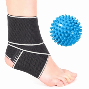 Ankle Support for Men and Women, Breathable Nylon Material, One Size Fits All, Adjustable, Ankle Brace for Sprained Ankle, Fasciitis Plantar, Achilles Tendonitis Brace, Recovery, Sports