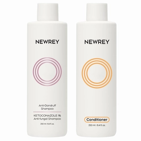 Anti-Fungal Anti-Dandruff Shampoo for All - Relieves Itchy Dry Scalp | Hydrating Conditioner with Keratin & Coconut Oil - Repairs Dry Hair for Smooth, Shiny Manageability