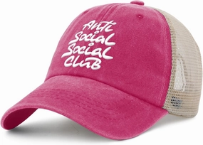Anti Social Club Hat for Womens Retro Cycling Caps for Mens AllBlack Ball Caps Vintage for Lawyer