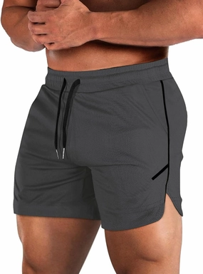 Aolesy Mens Workout Shorts with Zip Pocket 5" Lightweight Gym Running Shorts Linerless Bodybuilding Athletic Shorts