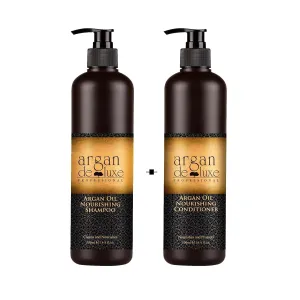 Argan De Luxe 100% Pure Organic Moroccan Argan Oil Nourishing Shampoo & Conditioner 500ml (Shampoo Conditioner 500ml) by Argan Deluxe