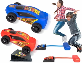 ArtCreativity Car Rocket Launcher For Kids Super Catapult Car Racers, Includes 2 Cars, 2 Stomp Launchers, Ramp, finish line, & Decorating Decals, Car Toys for Kids, Adrenaline-Pumping Outdoor Toys