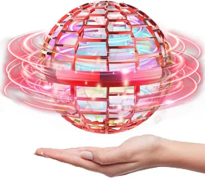 ATHLERIA Pro Hand Operated Mini Drone for Kids Teens,Led Light Arrow Rocket Helicopter Flying Ball Toy,Flying Spinner Interactive Toys,Birthdays for Boys Girls 6 