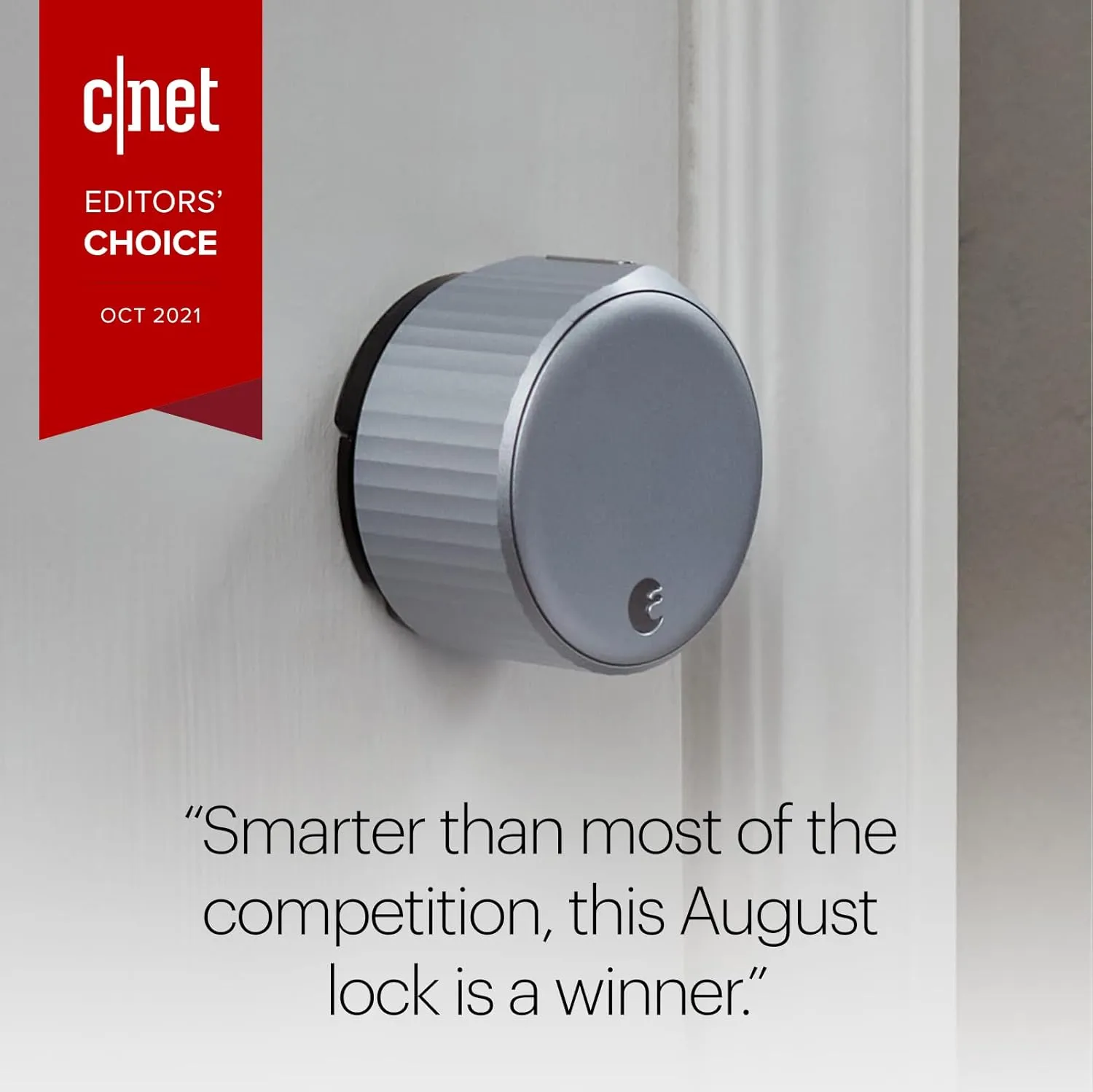 August Home Silver Wi-Fi Smart Lock and Smart Keypad, Keyless Door Lock for Front Entry Door, Great for Guests and Vacation Rentals, ‎AUG-SL05-KY1-S05