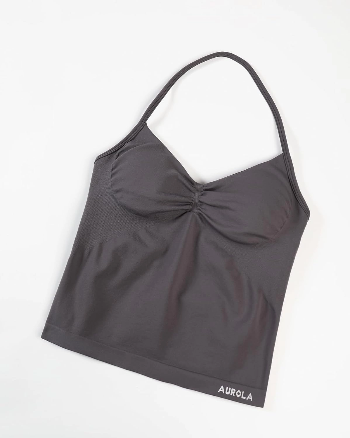 AUROLA Influence Longline Strappy Workout Halter Tops for Women,Removable Cups Padded Bras Impact Gym Yoga Sleeveless Top