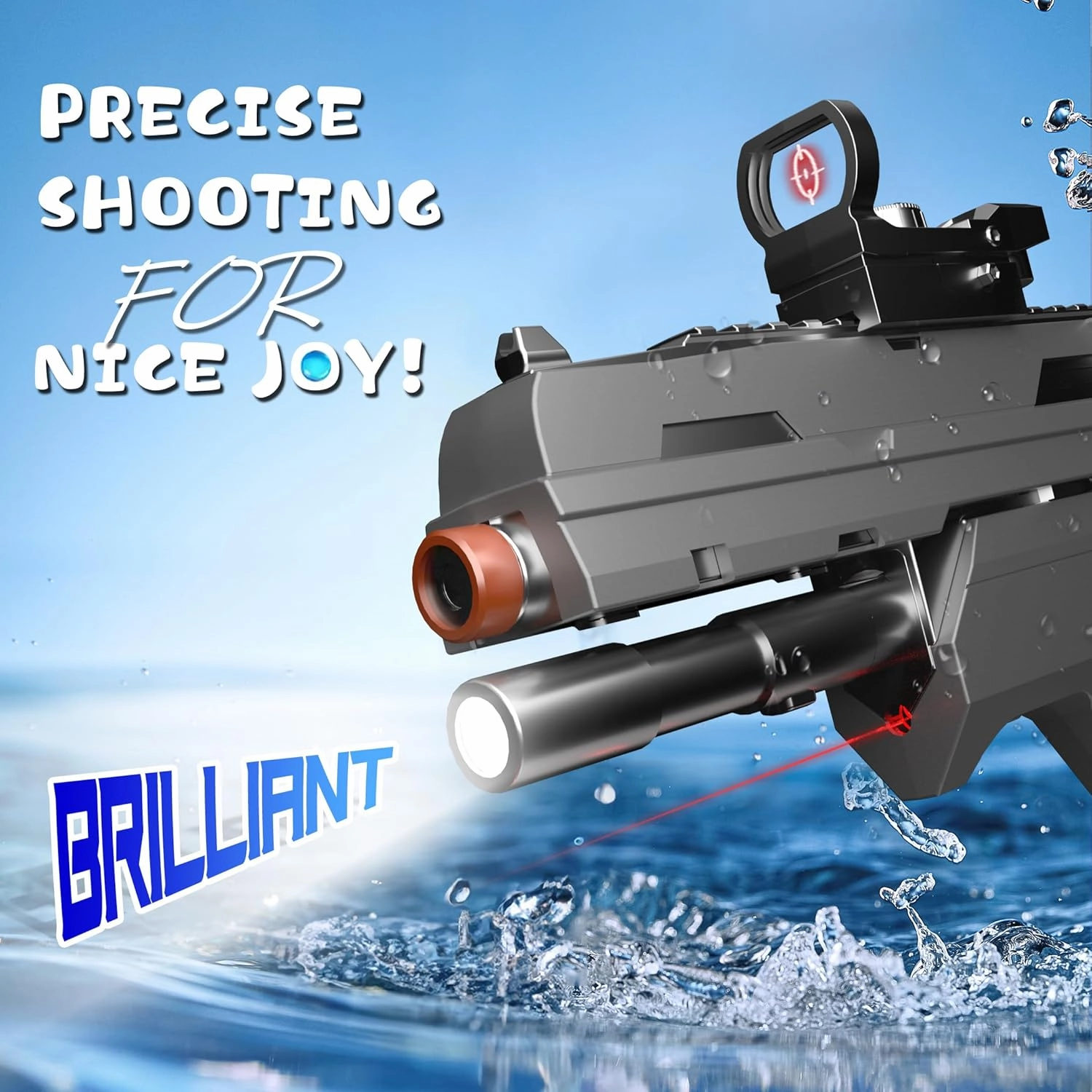 Automatic Gel Ball Blaster Sniper Rifle High Speed 180  FPS Electric Gel Gun for Outdoor Shooting Game Summer Birthday Gifts Ages 14 