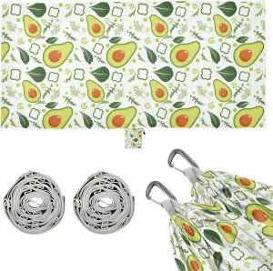 Avocado on White Background Camping Hammock with Tree Straps, Portable Lightweight Parachute Hammocks Camping Accessories Gear for Indoor Outdoor Backpacking Travel Hiking Beach