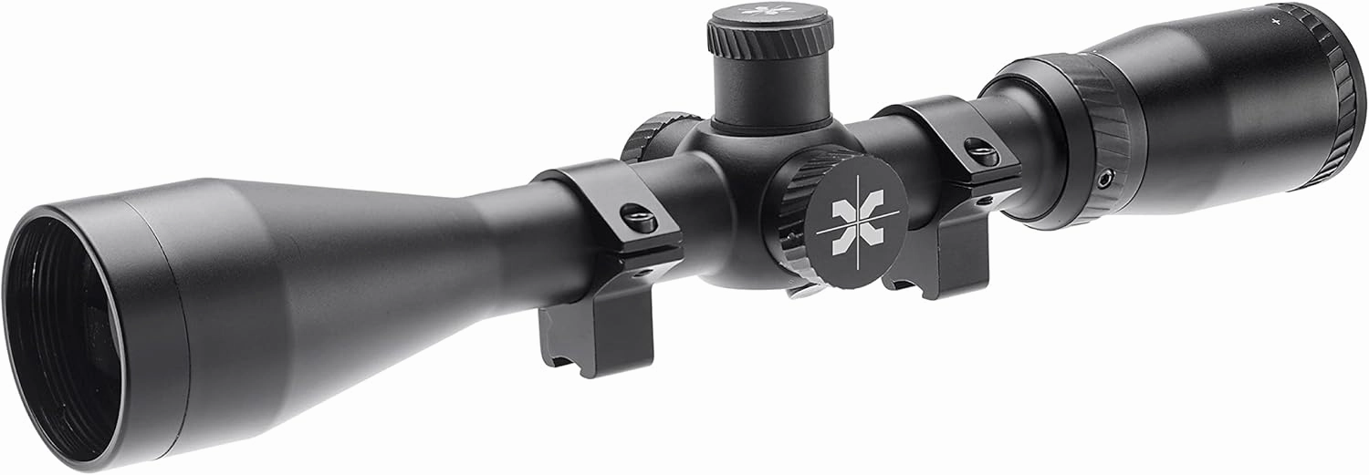Axeon Optics 4-16x44mm EDR Etched Dot Reticle Adjustable Parallax Rifle Scope for Hunting - Includes 11mm Gun Scope Mounting Rings