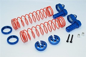 Axial Yeti XL Monster Buggy Upgrade Parts Aluminum Front/Rear Adjustable L-Shape Damper Components - 1 Set Blue