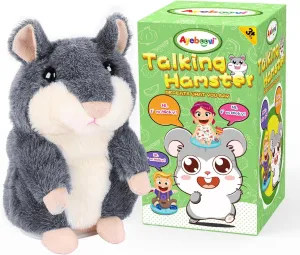 Ayeboovi Toddler Toy Talking Hamster Repeats What You Say Baby Toys Gifts for Kids Fun Toys Plush Hamster Talking Toy Autism Toys Easter Basket Stuffers for 3 4 5 Years Old Boys Girls