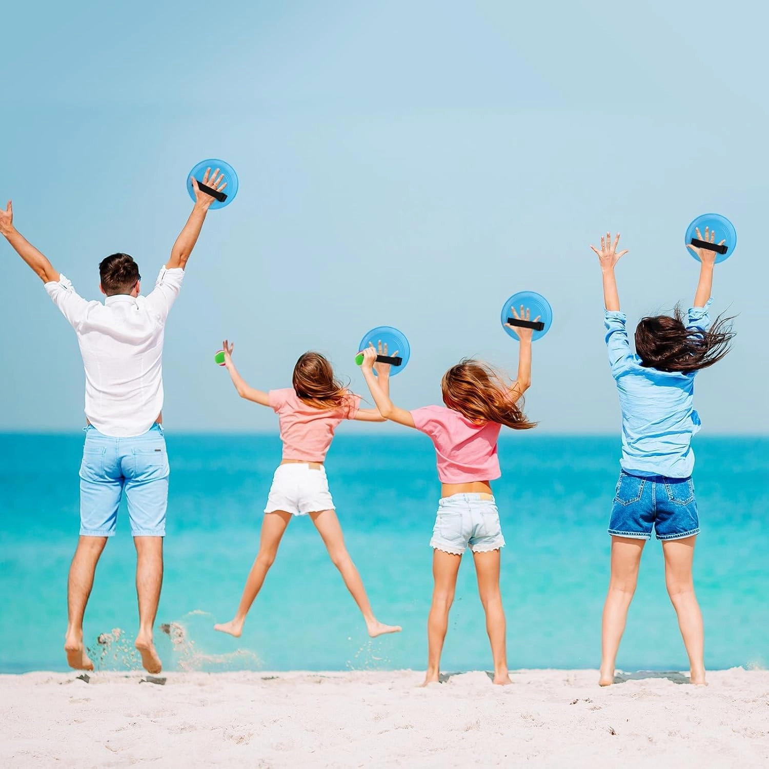 Ayeboovi Kids Toys Toss and Catch Ball Set with 6 Paddles 3 Balls Outdoor Games for Kids Beach Pool Yard Games Toys for 3-12 Years Old Boys Girls Kids Adults Family Birthday Gift