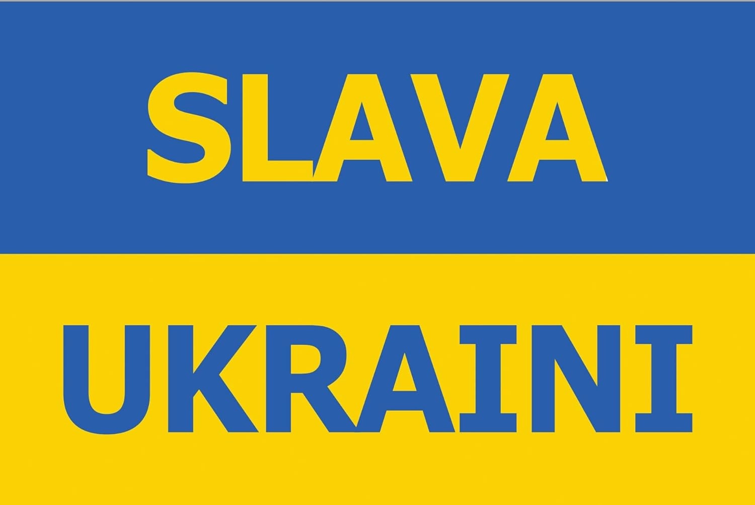 AZ FLAG - Ukraine Slava Ukraini Flag - 3x5 Ft - 100D Polyester Ukranian Peace Banner with Two Metal Grommets - Fade Resistant - Vivid Colors - 3' x 5' Feet - 150x90 Cm