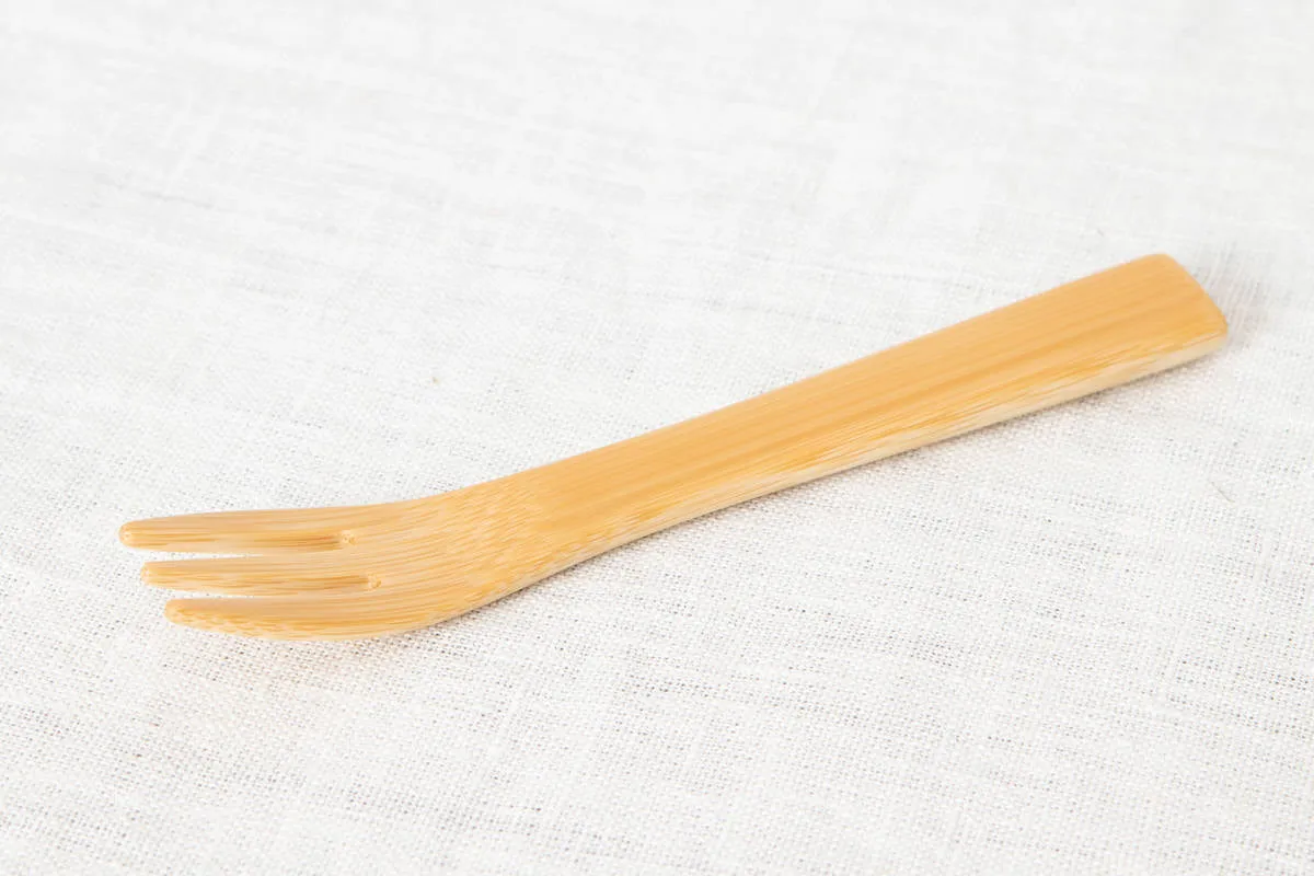 Baby fork, Baby spoon [ Natural, Red ] / Mōsō bamboo / Ōita-JPN 211116