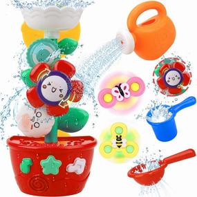 Baby Bath Toys for Kids 1-3 Toddler Suction Cup Spinning Bath tub Toys Sensory Toys for 1 2 3 4 Year Old Girls Boys Gifts Ideal with Color Box