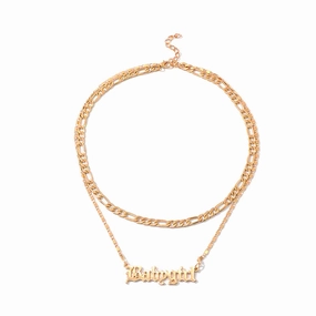 Babygirl Letter Necklace - Personalized Double Layer