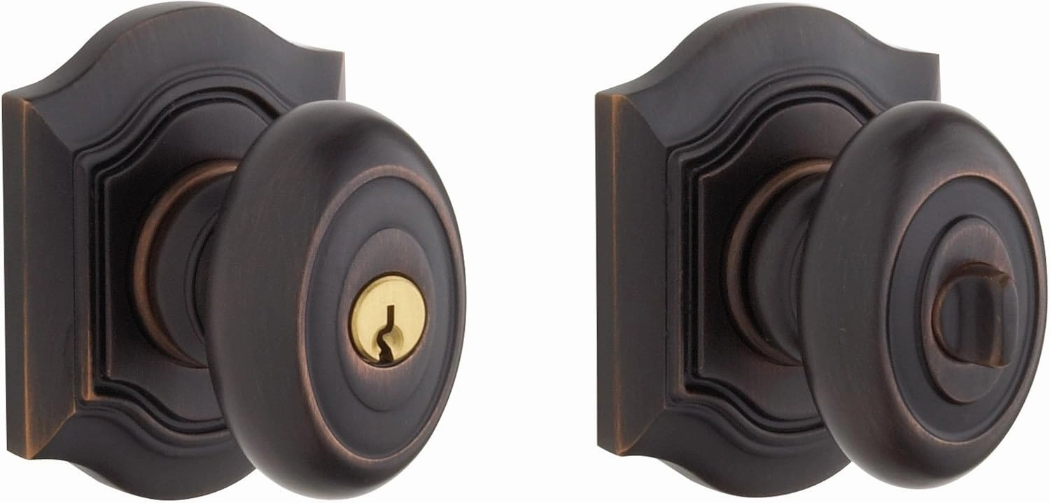 Baldwin 5237.112.ENTR Bethpage Knob Keyed Entry Set, Venetian Bronze