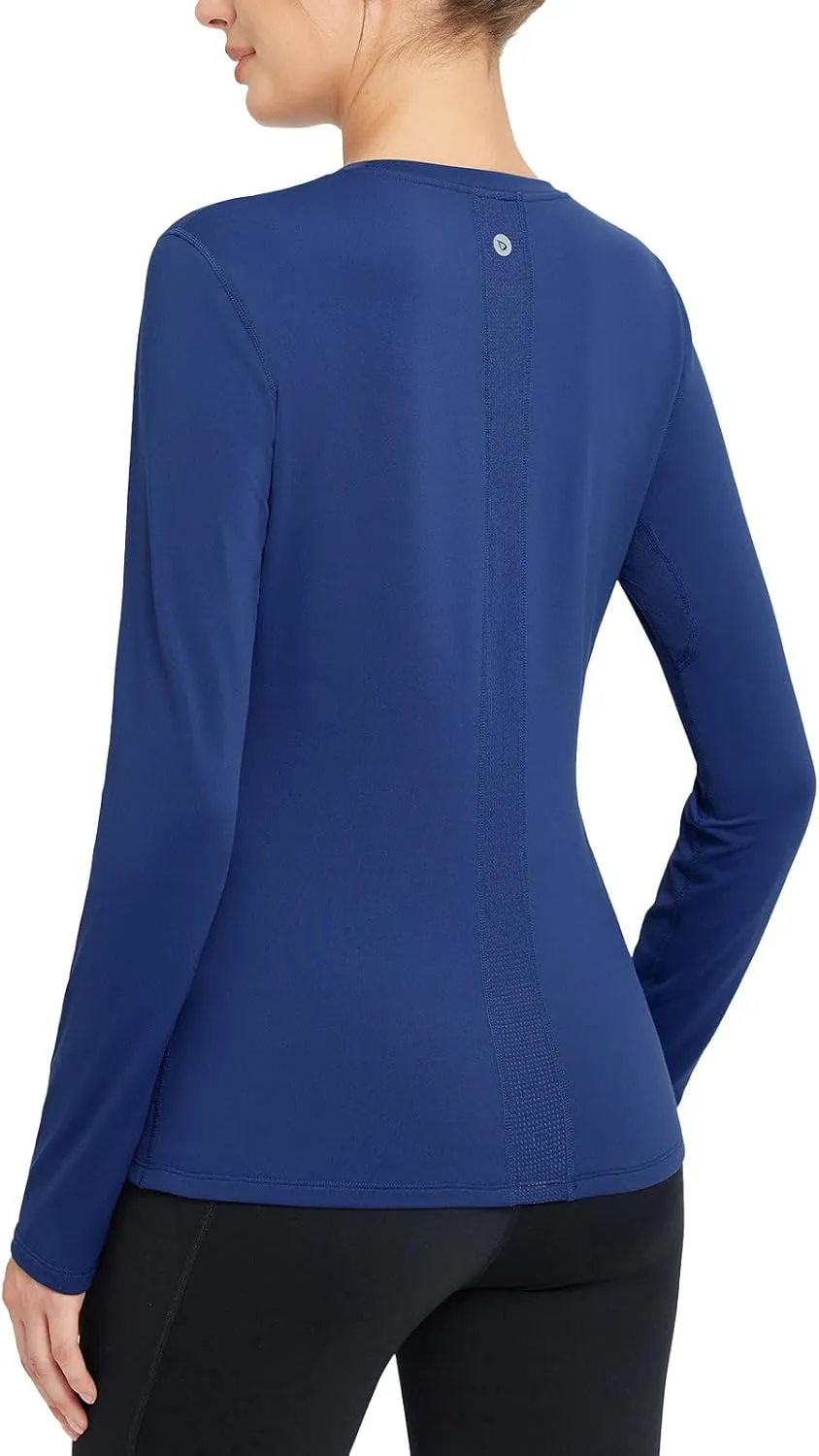 baleaf Women's Thermal Shirts Crewneck Fleece Lined Long Sleeve Tops Running Workout Ski Base Layer Winter Cold Weather