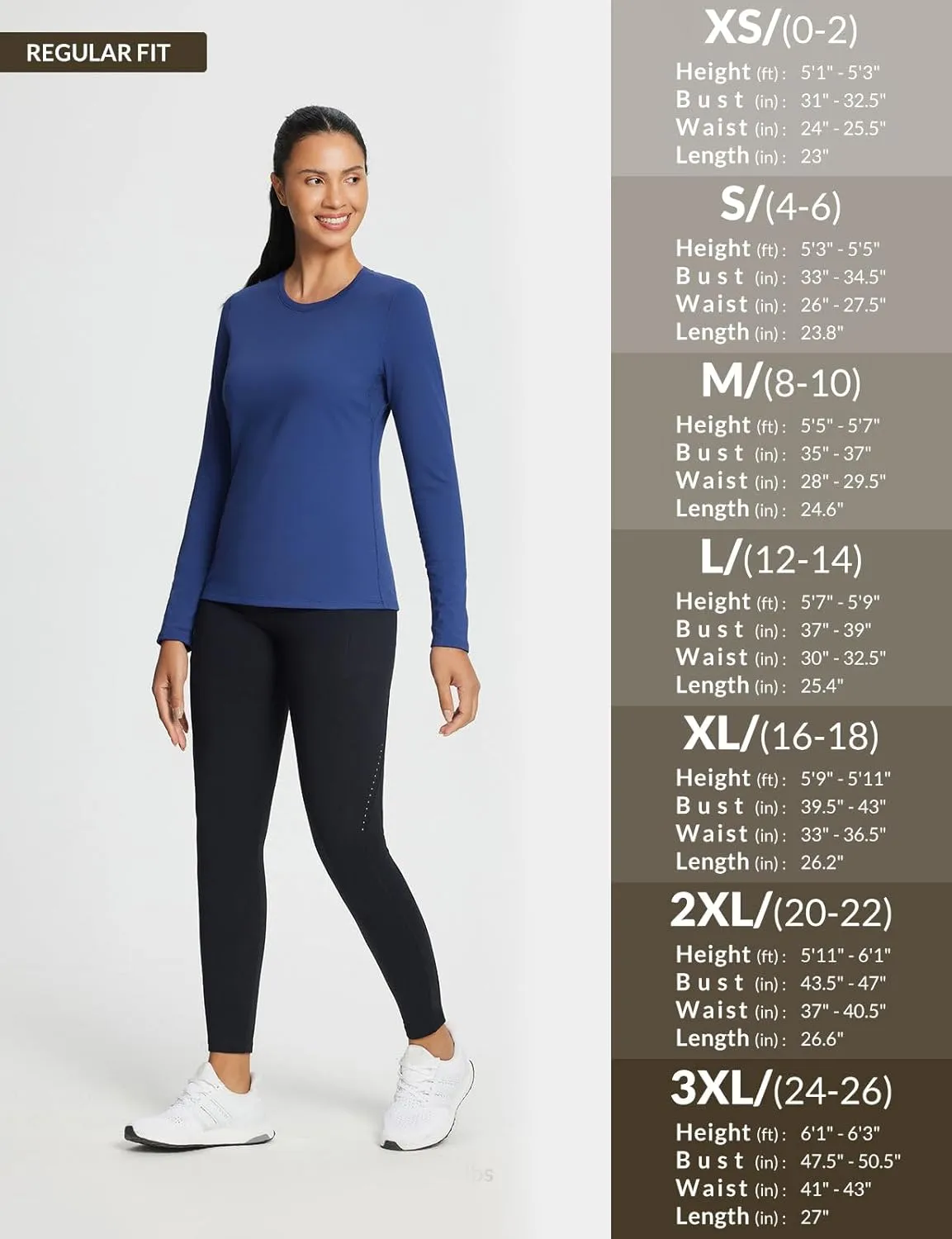 baleaf Women's Thermal Shirts Crewneck Fleece Lined Long Sleeve Tops Running Workout Ski Base Layer Winter Cold Weather