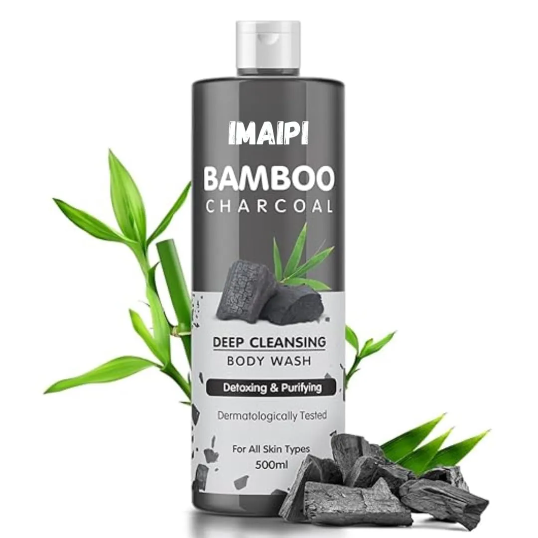 Bamboo Charcoal Body Wash, Deep Cleansing, Detoxing & Purifying, 16.9 Fl Oz, For All Skin Types