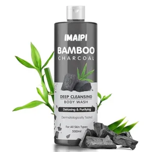 Bamboo Charcoal Body Wash, Deep Cleansing, Detoxing & Purifying, 16.9 Fl Oz, For All Skin Types