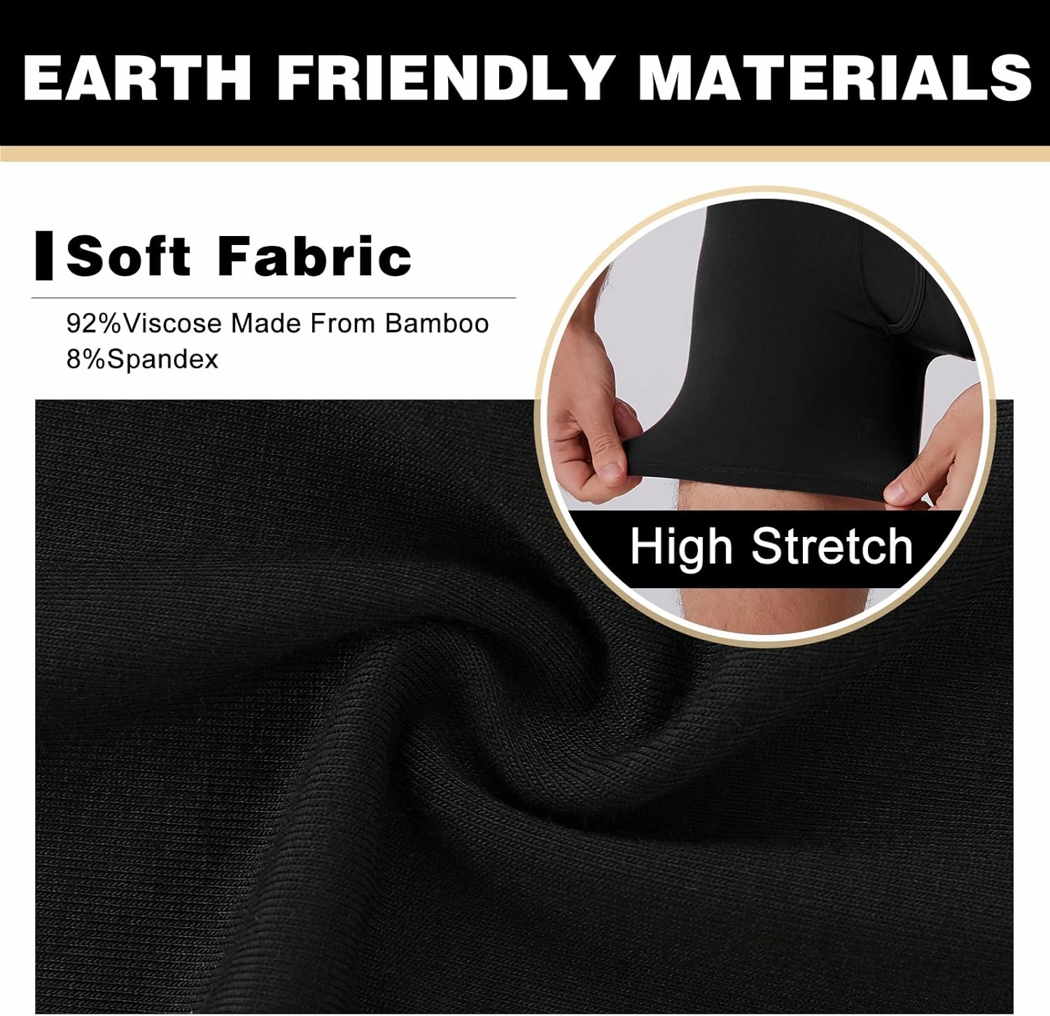 BAMBOO COOL Men's Ultra ComfortSoft Underwear, Moisture Wicking & Breathable No Ride Up Boxer Briefs with Fly, Multipack