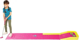 Barbie Kids Golf Game – Putt Putt Golf Set with Putting Mat, Adjustable Putter and 1 Golf Ball – Indoor & Outdoor Mini Golf Toy for Girls, Backyard, Park or Home Play, Ages 6 