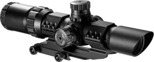Barska Compact Rifle Scope Red/Green Illuminated Mil-Dot Reticle with Cantilever Rings