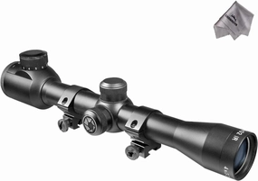 Barska 30/30 Crosshair Reticle Rifle Scope for .22 Plinking & Rimfire Rifles with Rings